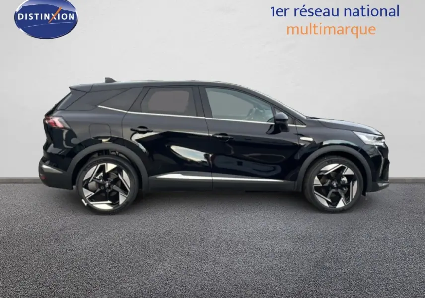 Profil droit d'un Renault Symbioz noir étoile métal 2025 avec jantes distinctives et lignes modernes.