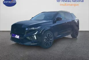 Renault Austral E-Tech Full Hybrid noir étoile métal en 3/4 avant droit avec jantes noires distinctives.