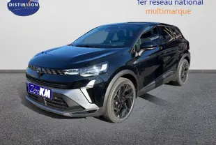 Renault Symbioz noir étoile métal en 3/4 avant droit, SUV hybride avec jantes noires et calandre moderne.