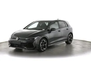 Volkswagen Golf VIII R-Line gris dauphin vue 3/4 avant droit avec jantes alliage 18 pouces York.