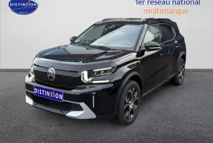 Citroën C3 Aircross noir vue 3/4 avant droit avec jantes 17 pouces et calandre moderne.