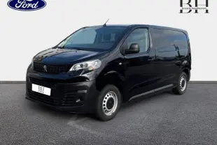 Peugeot Expert Fourgon noir Perla Nera vu en 3/4 avant droit avec porte latérale coulissante visible.