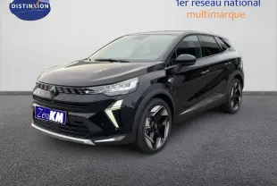 Renault Symbioz noir étoile métal en 3/4 avant droit, avec jantes bi-ton et lignes modernes soulignées.
