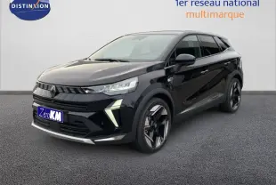 Renault Symbioz 2025 noir étoile métal en 3/4 avant droit avec jantes bi-ton et feux LED distinctifs.