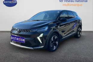 Renault Symbioz noir étoile métal en 3/4 avant droit, mettant en valeur ses optiques LED et jantes bi-ton.